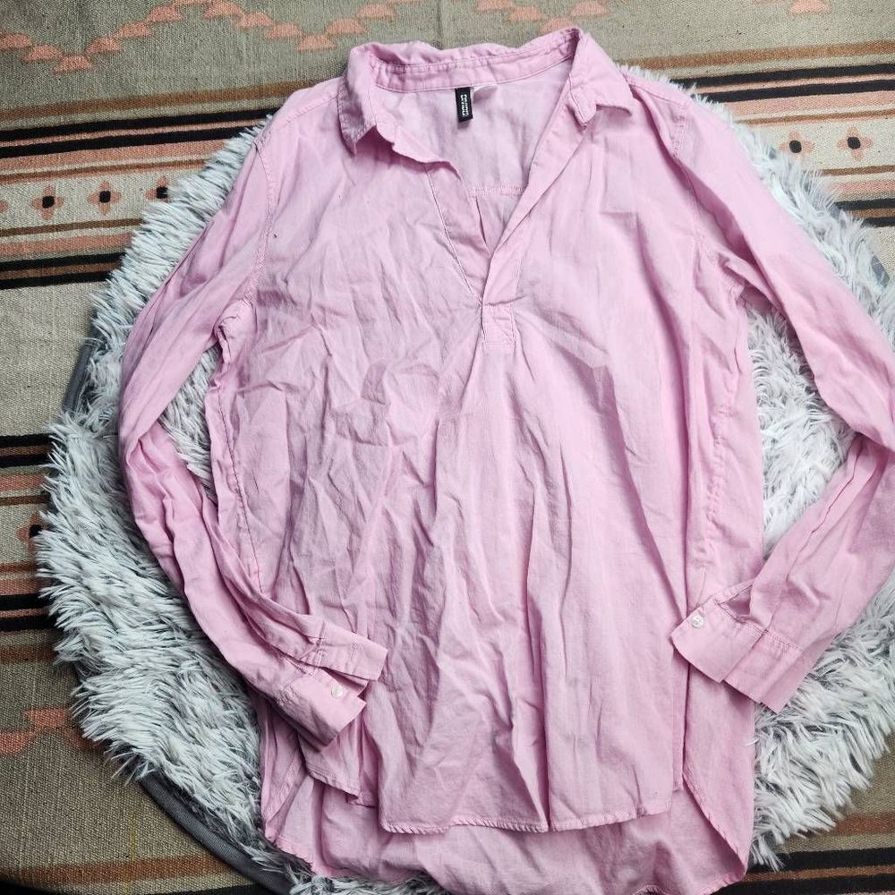 Pink Tunic Blouse Collar H&M Divided Women's Medium
